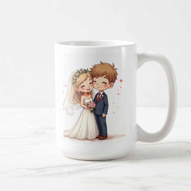 Taza De Café Mugs del aniversario del boda (Derecha)