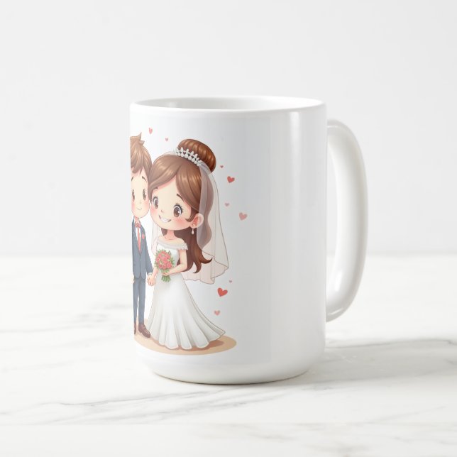 Taza De Café Mugs del aniversario del boda (Anverso derecho)