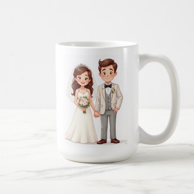 Taza De Café Mugs del aniversario del boda (Derecha)