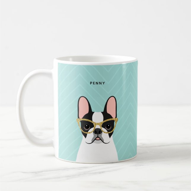 Taza De Café Mugs del Bulldog francés (Izquierda)