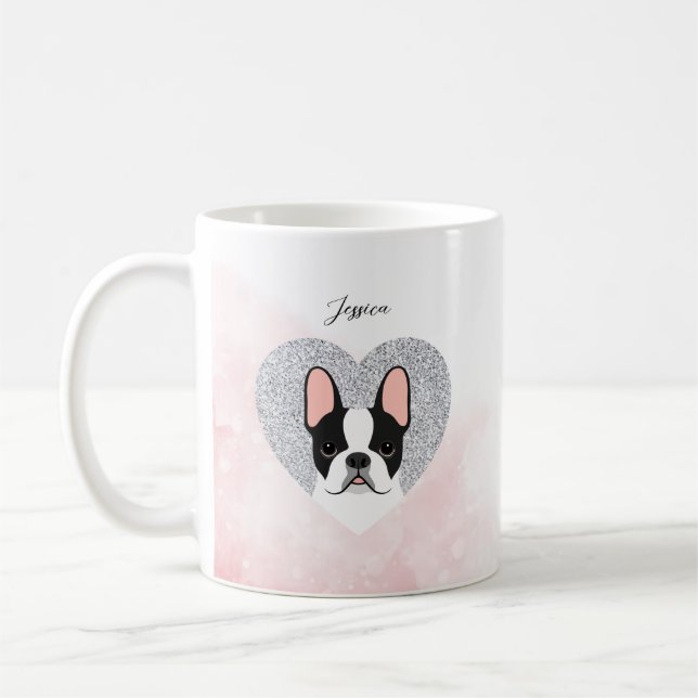 Taza De Café Mugs del Bulldog francés (Izquierda)