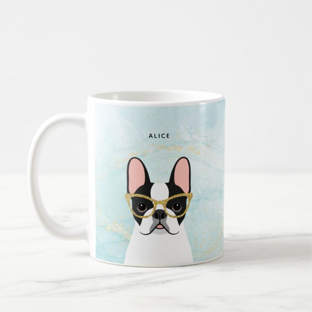 Taza De Café Mugs del Bulldog francés (Izquierda)