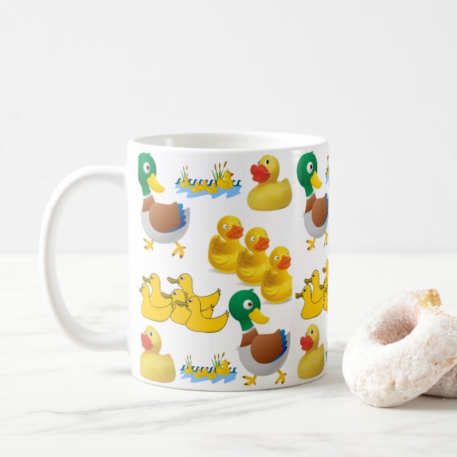 Taza De Café Mugs Ducks (Con donut)