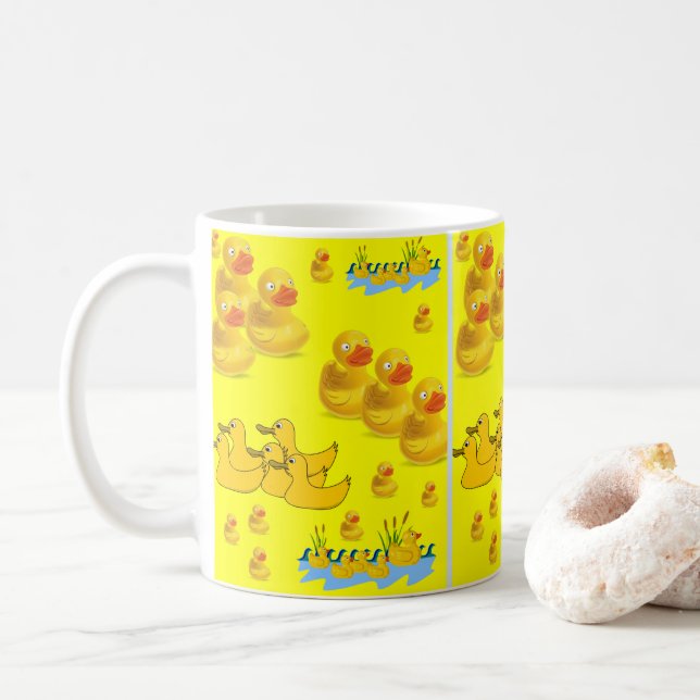 Taza De Café Mugs Ducks (Con donut)