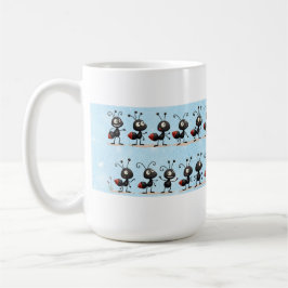 Taza De Café Mugs Hormiga azul y blanco
