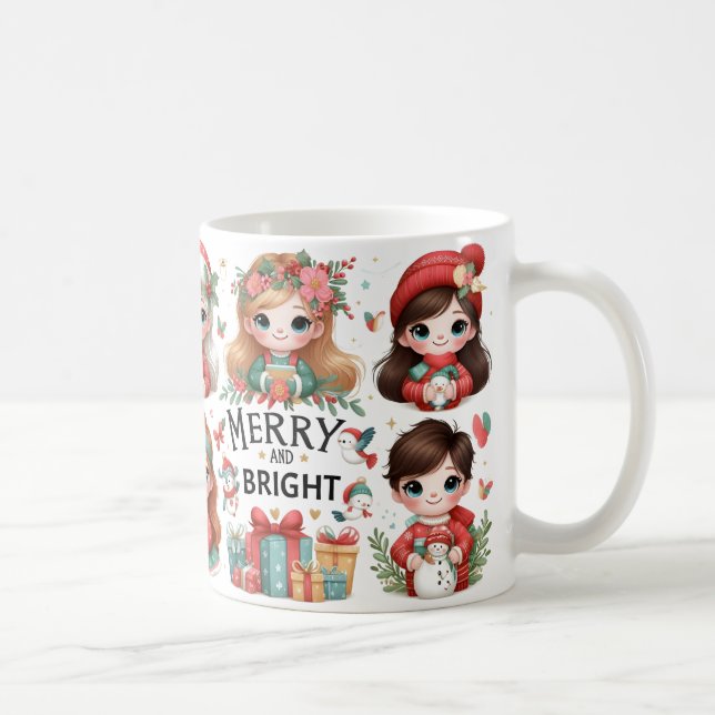 Taza De Café Mugs merry y Bright (Derecha)