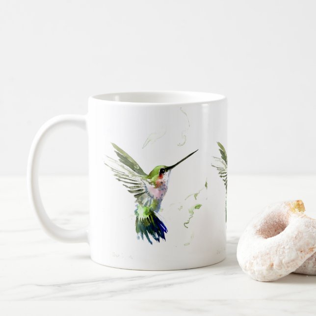 Taza De Café Mugs - Pájaro humorístico (Con donut)