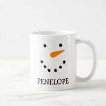 Taza De Café Mugs personales de Snowman<br><div class="desc">Mugs personales de Snowman para todos y cada uno. Una taza de chocolate caliente para los niños.</div>