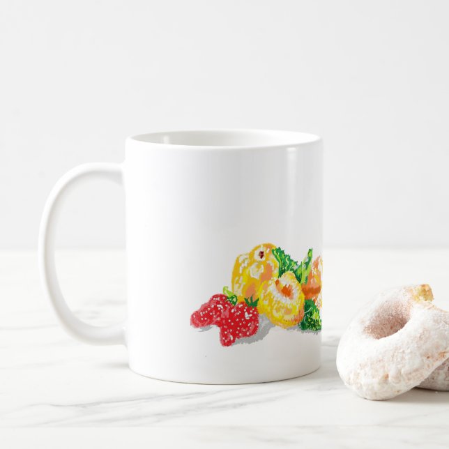 Taza De Café Mug's : Plumas japonesas con fresas (Con donut)
