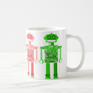 Taza De Café muh de los robots del arco iris