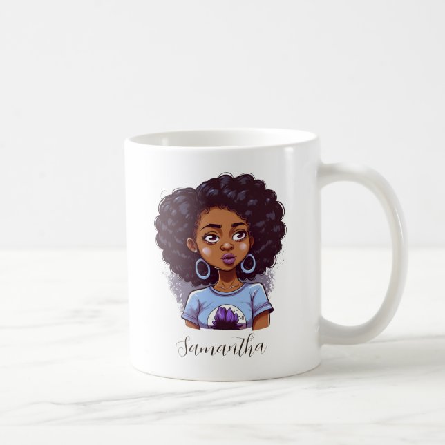 Taza De Café Mujer africana elegante (Derecha)