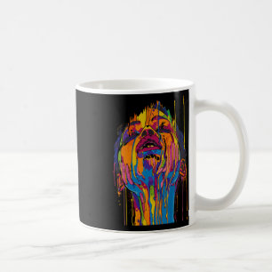 Taza De Café Mujer Africana Genial Afro Color Cara Pintada June