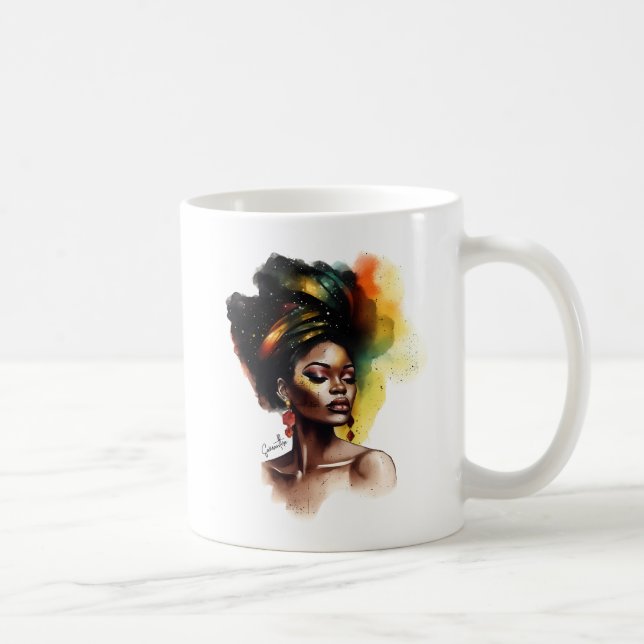 Taza De Café Mujer afroamericana empoderada (2) (Derecha)
