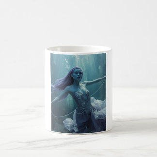 Taza De Café Mujer Alien de Cristal Subacuático – Fantasía Etér