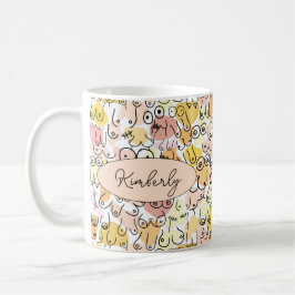 Taza De Café mujer amarilla de color pastel