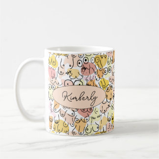 Taza De Café mujer amarilla de color pastel