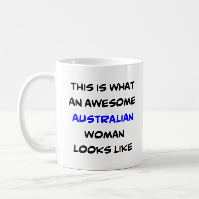 Taza De Café mujer australiana, impresionante (Izquierda)