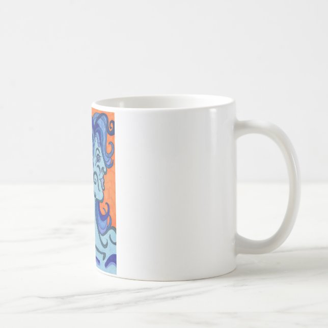 Taza De Café mujer azul (Derecha)