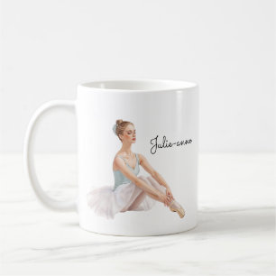 Taza De Café Mujer ballet personalizada