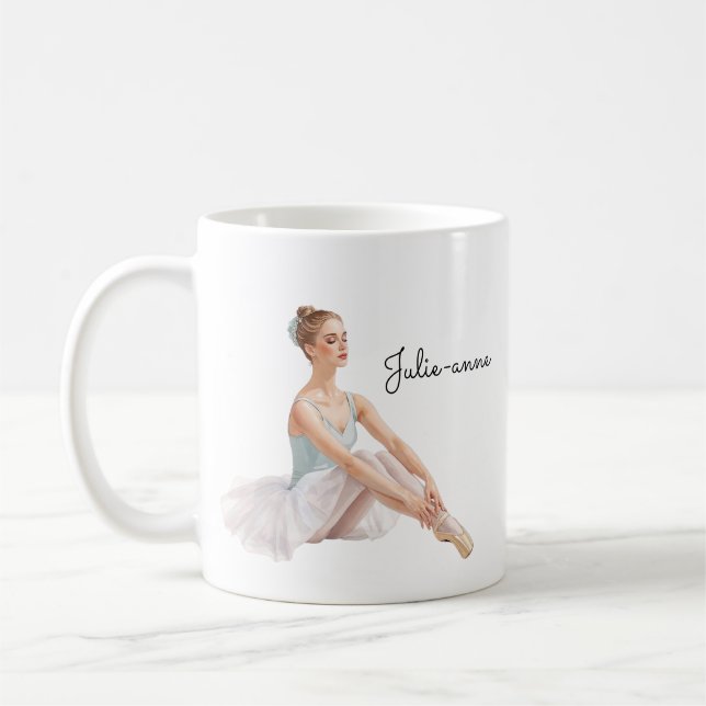 Taza De Café Mujer ballet personalizada (Izquierda)