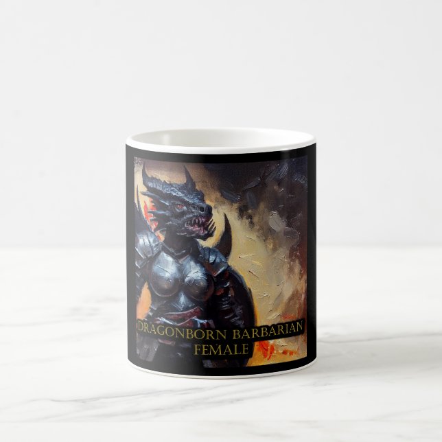 Taza De Café Mujer Barbarie Dragonborn (Centro)