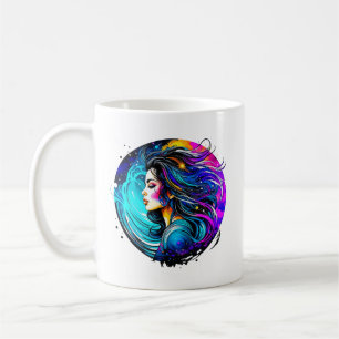 Taza De Café Mujer bella etérea nunca deja de soñar