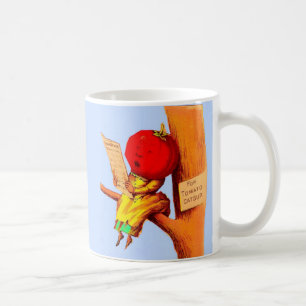 Taza De Café Mujer cabeza de tomate con tarjeta de comercio de