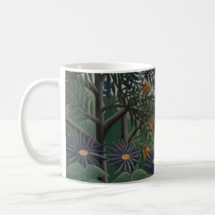 Taza De Café Mujer caminando en un bosque exótico, Henri Rousse