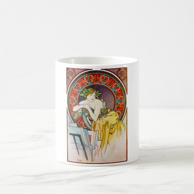 Taza De Café Mujer con amapola, Mucha (Centro)