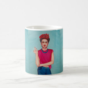 Taza De Café Mujer con flores en el pelo