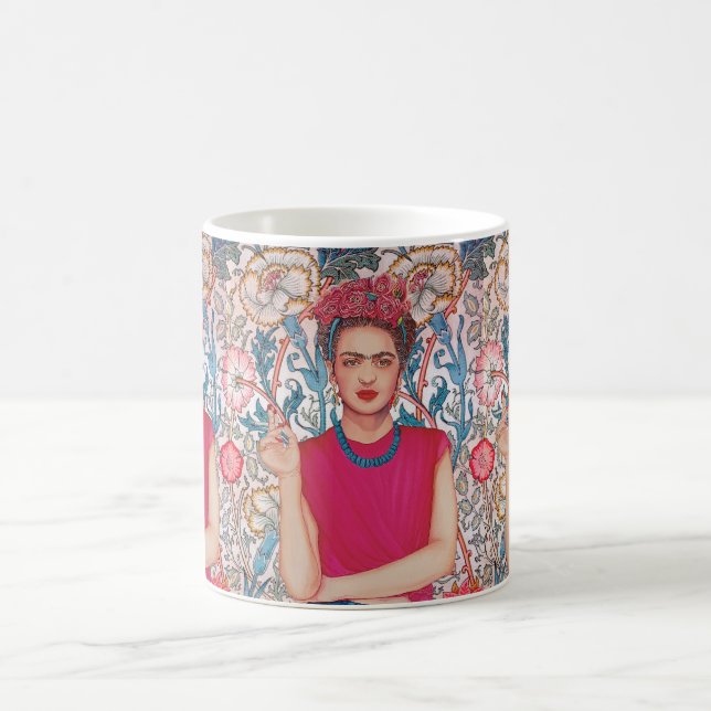 Taza De Café Mujer con flores rosas (Centro)