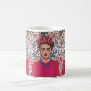 Taza De Café Mujer con flores rosas
