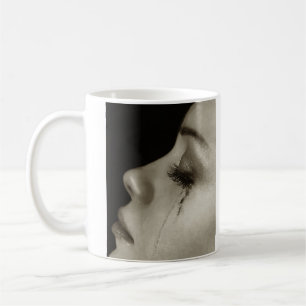 Taza De Café Mujer con lágrimas