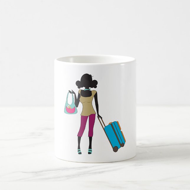 Taza De Café Mujer Con Maleta (Subido por el creador)