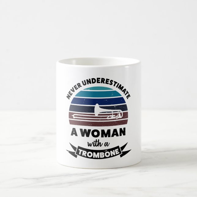 Taza De Café Mujer con mamá trombone graciosa regalo (Centro)