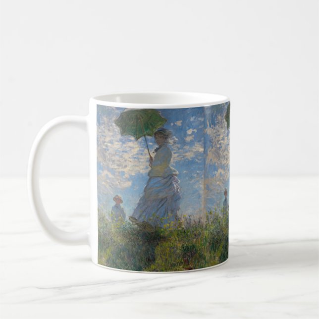 Taza De Café Mujer con parasol | Paisaje francés (Izquierda)