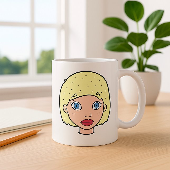 Taza De Café Mujer Con Pelo Amarillo (Subido por el creador)