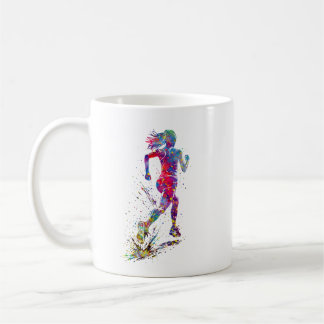 Taza De Café Mujer Corriendo