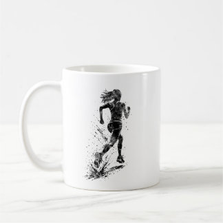 Taza De Café Mujer Corriendo