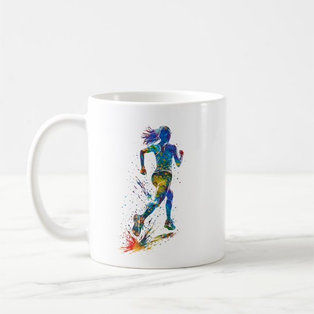 Taza De Café Mujer Corriendo (Izquierda)