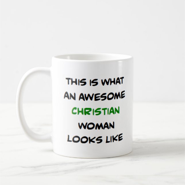 Taza De Café mujer cristiana, increíble (Izquierda)