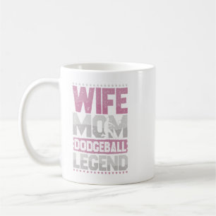Taza De Café Mujer de beisbol, mamá, marioneta, pelota, leyenda