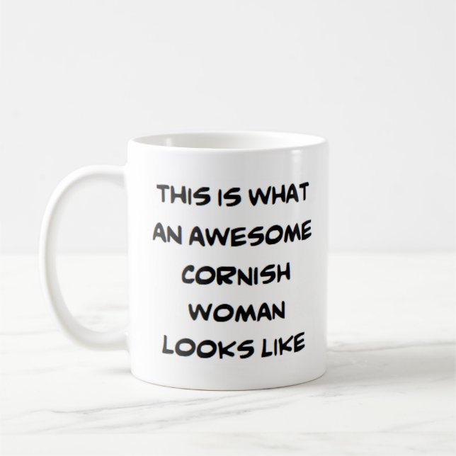Taza De Café mujer de cornualles, genial Mug (Izquierda)