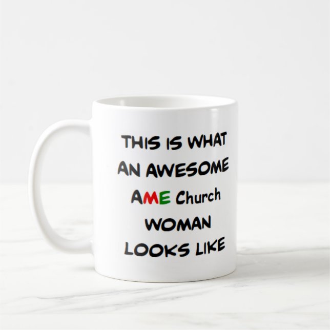 Taza De Café mujer de la iglesia ame, increíble (Izquierda)