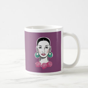 Taza De Café Mujer de Mod Fleur de los años 60