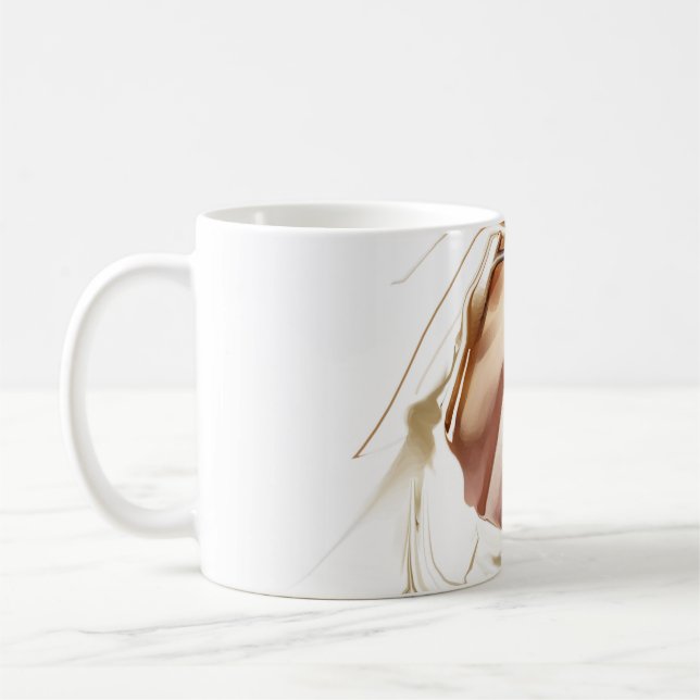 Taza De Café Mujer De Moda: Retrato Contemporáneo Elegante. (Izquierda)