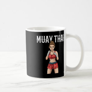 Taza De Café Mujer de Muay Thai - Boxeo y Kickboxing tailandés