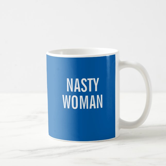 Taza De Café Mujer desagradable en el azul de Demócrata (Derecha)
