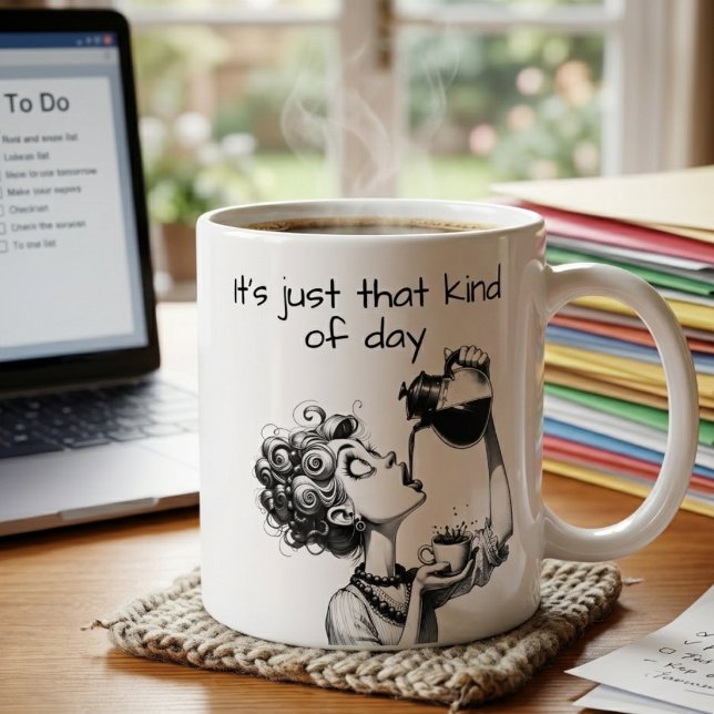 Taza De Café Mujer divertida Cartoon (Subido por el creador)