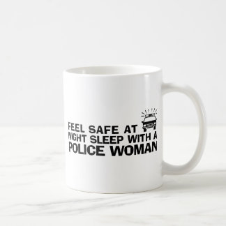 Taza De Café Mujer divertida de la policía